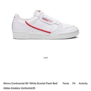 Adidas continental 80 “white scarlet flash red”